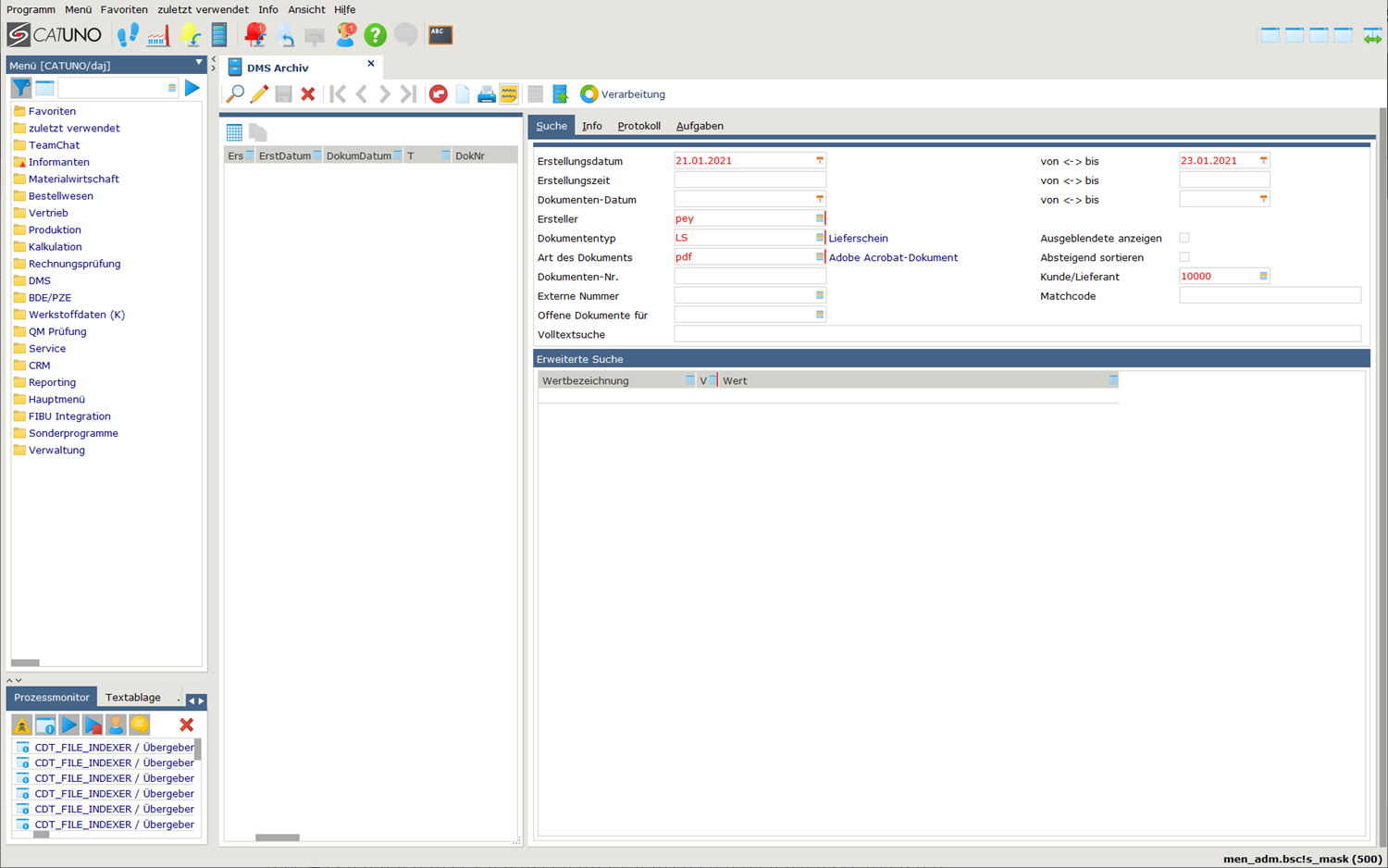 Recherchemöglichkeiten