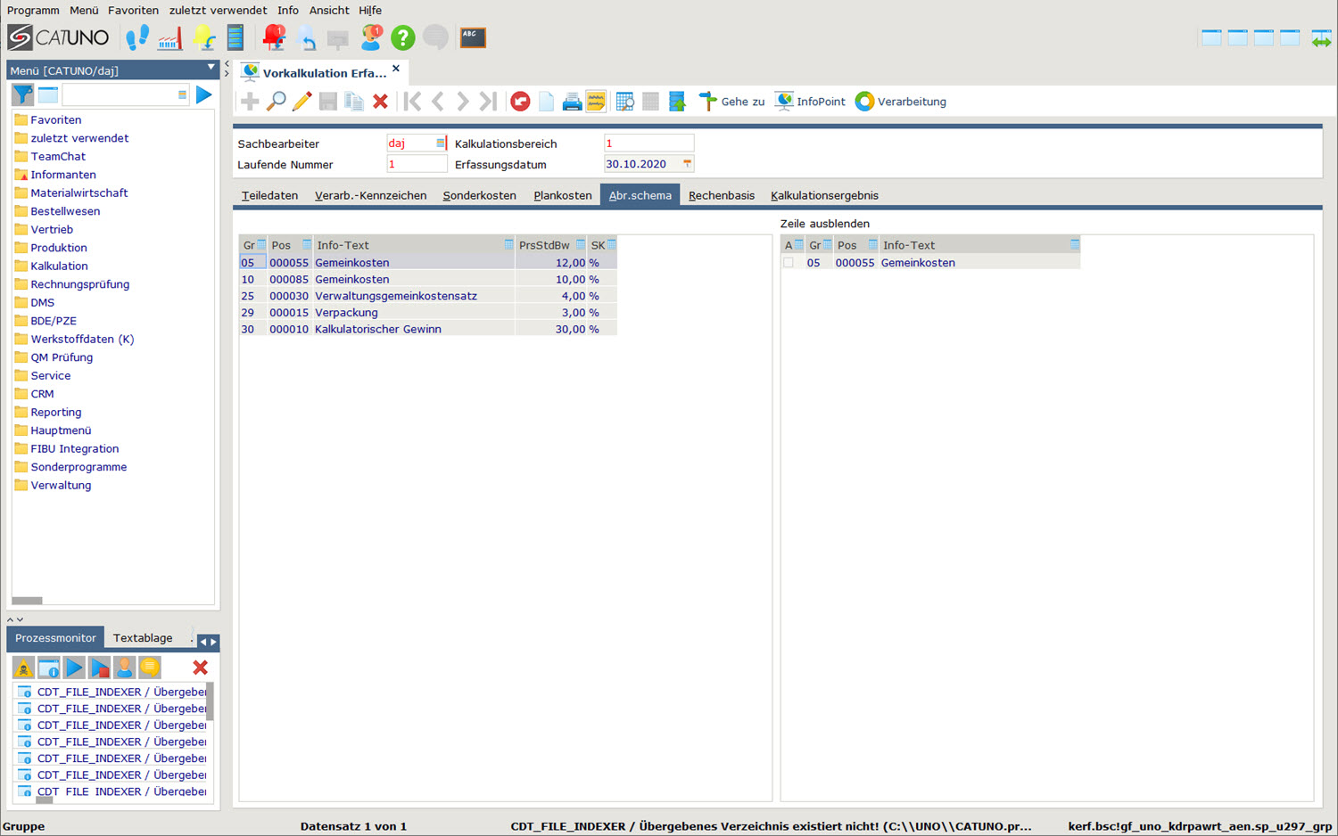 Kalkulationsparameter